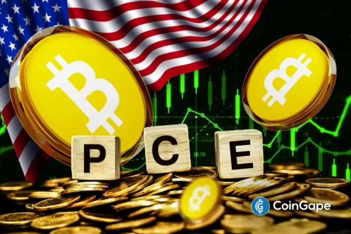The U.S. PCE inflation data have come in line with expectations, with the Fed’s inflation gauge remaining unchanged from January. Bitcoin has shown signs of recovery amid this inflation data release, which is notably the last inflation data before the U.S.-Iran war began at the end of February. Ad Ad U.S. PCE Inflation Remains Unchanged,
The post <a href="https://coingape.com/bitcoin-shows-signs-of-recovery-as-u-s-pce-inflation-comes-in-line-with-expectations/">Breaking: Bitcoin Shows Signs of Recovery as U.S. PCE Inflation Comes In Line With Expectations</a> appeared first on <a href="https://coingape.com/">CoinGape</a>.
