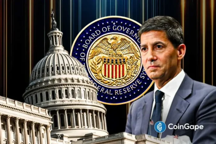 The U.S. Senate Banking Committee has scheduled April 29 to vote on Kevin Warsh’s Fed chair nomination, which could bring the former Fed governor one step closer to succeeding Jerome Powell as the next Fed chair. The vote notably comes on the same day as the April FOMC meeting, which could be Powell’s last as
The post <a href="https://coingape.com/senate-committee-sets-april-29-vote-to-advance-pro-crypto-warshs-fed-chair-nomination/">Senate Committee Sets April 29 Vote To Advance Pro-Crypto Warsh’s Fed Chair Nomination</a> appeared first on <a href="https://coingape.com/">CoinGape</a>.
