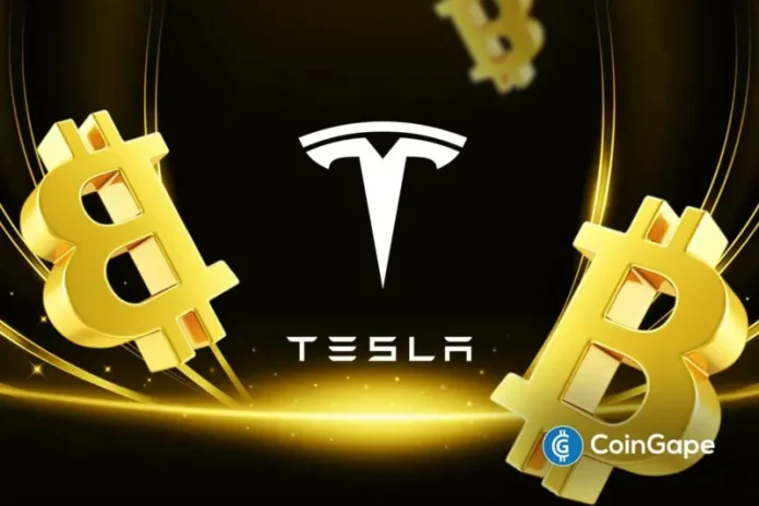 Tesla (NASDAQ: TSLA) posted stronger-than-expected Q1 2026 earnings, driving a slight 0.28% gain in TSLA stock price by market close on April 22. The company’s gross profit reached $4.72 billion during the quarter, a 16% year-over-year increase. However, the company posted a $173 million loss from its Bitcoin holdings following a notable drop in BTC
The post <a href="https://coingape.com/markets/tsla-stock-price-outlook-as-stronger-than-expected-q1-earnings-mask-173m-bitcoin-loss/">TSLA Stock Price Outlook as Stronger Than Expected Q1 Earnings Mask $173M Bitcoin Loss</a> appeared first on <a href="https://coingape.com/">CoinGape</a>.